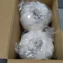 Leinuosen 104pcs 6.3'' Large DIY Fall Foam Pumpkin Craft Kit 4pcs White Foam Artificial Pumpkins Art and 100pcs Dried Flower for Girl Night Craft Fall Club Activity Thanksgiving Decor(Brown Leaves)