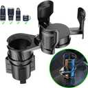 KUPAO Multifunctional 2 in 1 Cup Holder Expander for car，DualCup Holder Extender with Adjustable Base, Fits Yeti, Hydro Flask, Nalgene, Large 10/ 40 oz. Bottles & Big Drinks, Travel Cup