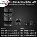 Power Window Switch Driver Side & Front Driver Side Door Lock & Mirror Switch | Replacement for 2007-2014 Chevy Silverado GMC Sierra 1500/2500HD/3500HD | Replaces# 25789692, 22883768, 15804093