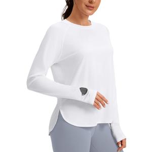 Women's Sun Shirts UPF 50+ Long Sleeve Uv Protection Shirts Lightweight Quick Dry SPF Clothing Outdoor Hiking Tops (White, XXL)