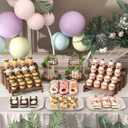4 Set Wooden Tiered Risers Display Stands for Vendor Events,Stackable Wood Cupcake Display Stand,Farmhouse Decor Wood Dessert Table Display Set,Vendor Booth Display Items,Food Display Risers for Party