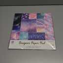 Shimmer Sky Galaxy Watercolor 12x12 Paper Pad Pack Scrapbook Cardstock Decorative Patterned Paper for Card Making Journaling Planner Origami Scrapbook Paper Scrapbooking Supplies