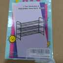 MWQ 3 Tier Stackable Shoe Rack, 32.5" Wide All Metal Free Standing Shoe Storage Organizer for Entryway, Closet, Black