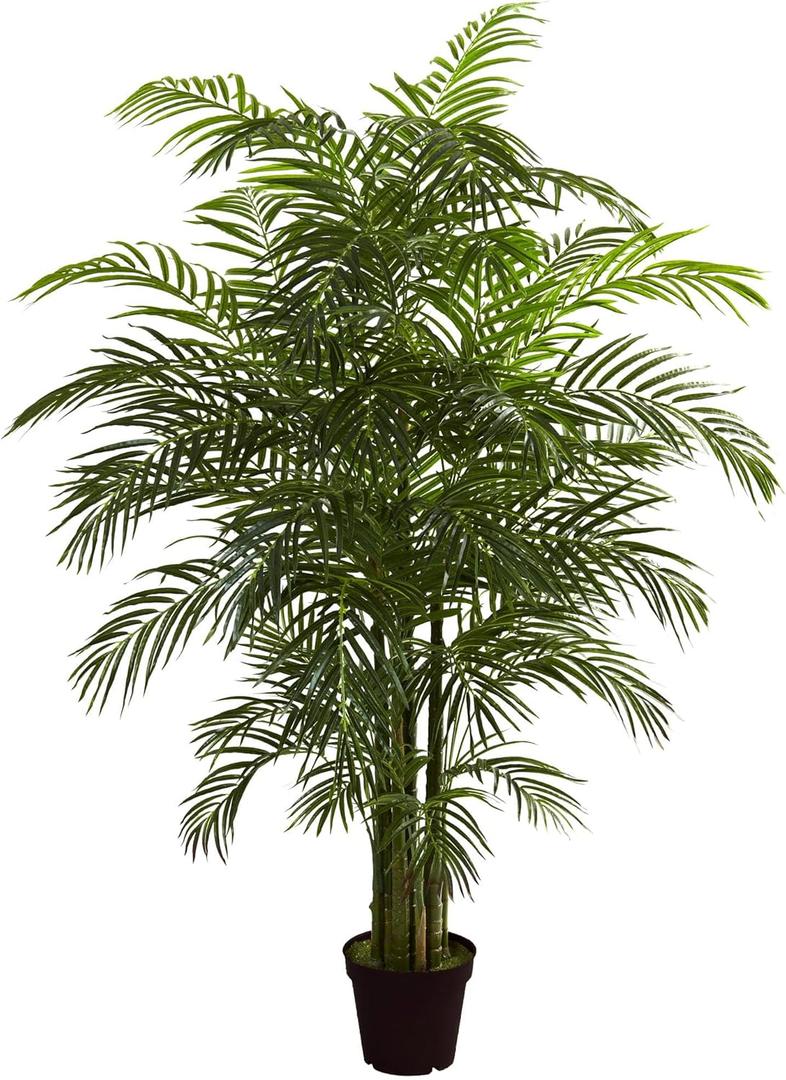 Nearly Natural 6.5ft Artificial Areca Palm Tree, UV Resistant (Indoor/Outdoor)