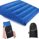 Circa Air Inflatable Wedge Pillow for Travel - Lightweight & Portable. Travel Wedge Pillow for Sleeping, Acid Reflux, Gerd, Snoring. for Back, Leg Elevation & Knee Support. Bed Wedge Pillow Blue