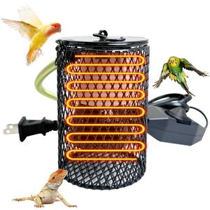Hamiledyi Ceramic Heat Lamp Bulb with Lampshade Reptile Heat Lamp Guard Adjustable Heat Lamp from 0100W Bird Cage Heater AntiScald Heating Bulb No Light Emitter for Reptile Bearded Dragon Turtle