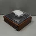 WOCKODER Vintage Record Players for Vinyl with Speakers Belt-Driven Retro Turntable LP Player Support 3-Speed, Bluetooth Playback, AUX-in, Headphone, RCA All-in-one Auto Stop Phonograph Wooden Brown