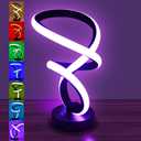 Aialun Modern Spiral Table Lamps, LED Dimmable Touch Bedside Lamp Unique, 10 Light Modes RGB Color Changing Cool Lamp Gifts for Bedroom Living Room Office Nightstand Desk House Home Decor (8.71''-1pc-1)