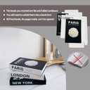 3Pcs Modern and Fashionable Minimalist Decoration Books, Luxury Decoration Fake Books, TV Stand Living Room Bookshelf, Black and White Home Decoration Ornaments