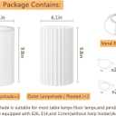 Small Lamp Shades Set of 2 for Table Floor Lamps, 9.8"x6.1"x6.1" Drum Lamp Shades, Pleated Lamp Shade, Linen Round Lampshades, E27 E14 and 11mm Adapters