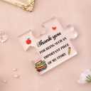 Teacher Appreciation Gifts for Women Thank You Gifts Unique End of Year Back to School First Day of School Graduation Kindergarten Daycare Teacher Birthday Gift Puzzle Shaped Acrylic Block Plaque