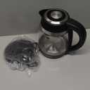 Chefman Electric Kettle, 1.8L 1500W, Hot Water Boiler, Removable Lid for Easy Cleaning, Auto Shut Off, Boil-Dry Protection, Stainless Steel Filter, BPA Free, Borosilicate Glass Electric Tea Kettle (Black)