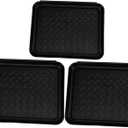 jojofuny 3pcs Multi-Purpose Boot Tray for Boots Wet Shoes and Pet Feeding and Easy to Clean for Indoor and Outdoor Use Keeps Entryway Neat
