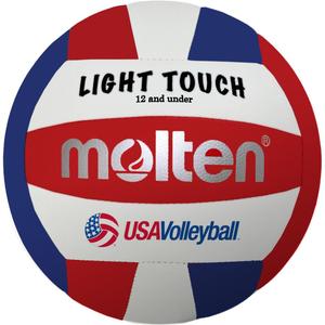 Molten Molten Light Touch Volleyball (12 & Under, Red/White/Blue)