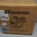 100 FT x 1/2" Retractable Garden Hose Reel by HOZEREEL, Decorative Outdoor Garden Hose Reels - Automatic Self Retract Wall Mount Hose Reel Enclosed Storage, Any Length Lock, 10 Pattern Nozzle Black