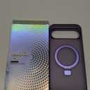 Magnetic Compatible with Google Pixel 10 Pro XL Case with Stand [Military Grade Drop Tested][Compatible with Magnet] Ring Translucent Slim Hard Back Soft Edge, Purple