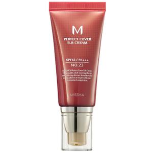 MISSHA M Perfect Cover BB Cream No.23 Natural Beige -Light/Medium with Cool/Neutral Undertone SPF 42 PA +++ 1.69 Fl Oz - Tinted Moisturizer with SPF