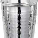 Cuisinox Stainless Steel Cocktail Shaker with Lid and Strainer, Hammered Finish, 9.4"- 24 oz