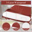 Basic Beyond Outdoor Chair Cushions for Patio Furniture, Waterproof Outdoor Seat Cushions Set of 4 18 x 18, Patio Chair Cushions Set of 4 with Ties and Handle, Brick Red