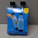 sodastream 1L Twin Pack Dishwasher Safe Slim Bottle (Black)