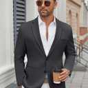 COOFANDY Men's Casual Blazer Regular Fit Lightweight Two Button Sport Coat Suit Jacket (Gray, XXXL)