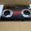 Propane Stove 2 Burner Gas Stove, 28800 BTU High-Efficiency Auto Ignition Tempered Glass LPG Cooktop with CSA Regulator and Hose  for Outdoor Camping, RV, and Emergency Cooking