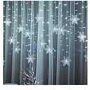 LED Curtain Lights,13ft/4M 96 LED Snowflake Curtain String Lights Plug-in Memory Window Curtain Lights with 8 Modes Decoration for Christmas, Wedding, Party,Wall, Home Decorations (White)