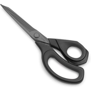 LIVINGO 8.5 Premium Heavy Duty Scissors, Forged Stainless Steel Titanium Coated Sharp Fabric Shears All Purpose for Sewing Tailor Dressmaking Crafting Cutting Leather Home Office Use, Black