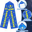 Tingjoo 50 Pcs Star Performer Ribbons 8 x 2 Inches Award Ribbons with Cards and Strings, Prize Achievement Honorable Mention for Team Competition Rewards Participation Gift Prizes