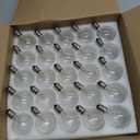 50 Pack G40 Replacement Bulbs for Outdoor String Lights, 5W Clear Incandescent Globe Bulbs with E12 Base, Dimmable Patio & Backyard Decor