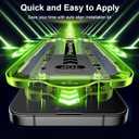 Esanik [2+2 Pack for iPhone 15 Tempered Glass Screen Protector & Camera Lens Cover - Military-Grade 9H Hardness, HD Clear, Anti-Scratch, Flawless Fit Tray