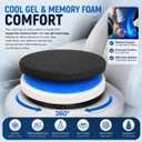 Swivel Seat Cushion for Easy Car Transfer, Gel Rotating Seat for Elderly
