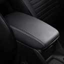 AOMSAZTO Console Covers for 2017-2019 Ford Escape Armrest Covers for Ford Escape Leather Black