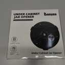 Banyaa Jar Opener Bottle Opener for Seniors with Arthritis - Under Cabinet Jar Opener for Weak Hands, Rotary Lid Opener, Easy Twist-Off Lids for Jars & Bottles, Original Kitchen Gadgets (Black)