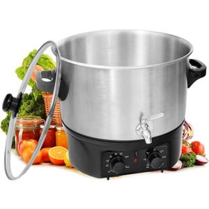 16QT Electric Water Bath Canner with Drain Tap Digital Control Adjustable Time and Temperature for Precise Canning,Cooking and Heating ball electric water bath canner electric pressure canner