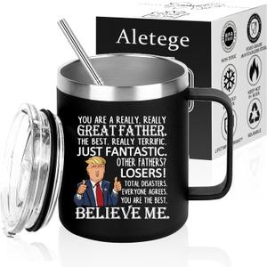 Funny Gifts for Father, You're a Great Father Mug, Fathers Day Birthday Gifts for Dad from Daughter Son, 12 OZ Black