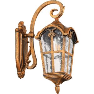 Zanritelit 17.1" H Gold Outdoor Wall Lights - Waterproof & Anti-Rust Aluminum Porch Light Wall Mount, Hammered Exterior Lighting Fixtures, Outside Wall Lantern for Patio, Doorway, Garden, 2 Pack