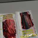 2 Pack Backdrop Curtains, 3.28 FT x 7.05 FT Black and Red Party Decor, Metallic Party Streamer Tinsel Foil Fringe Curtains, Foil Curtains Backdrop Halloween Decorations Party Supplies
