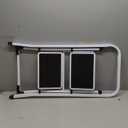 SocTone 2 Step Ladder, Folding Step Stool for Adults with Handle, Lightweight, Perfect for Kitchen& Household, 500lbs Capacity Sturdy Steel Ladder, White