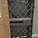 MYPET North States Paws Portable Pet Gate: 26-40" Wide. Pressure Mount. No Tools Needed. Made in USA, 23" Tall, Expandable, Durable Dog Gates for Doorways, Fieldstone Gray