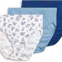 Jockey Women's Underwear Elance Breathe French Cut - 3 Pack (7, Blue Stardust/Stardust Tropic Bouquet/Marina Blue)