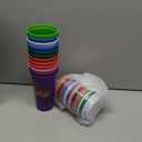 Skylety 24 Set Nurse Week Appreciation Gifts Bulk 16oz Nurse Cup with Lid Reusable Plastic Coffee Cup with Bow Card Opp Bag, Thank You Tumbles Gifts for Women Men RN CNA(Warm Style)