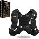 ZUETK Weighted Vest, 6lb/8lb/12lb/16lb/20lb/25lb/30lb Weight Vest with Reflective Stripe, Weighted Vest for Men Women Workout Equipment for Strength Training, Running, Jogging, Fitness, Weight Loss