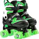 SUPER YOUNGSTER Adjustable Roller Skates Boys Kids Ages 5-8 8-12 Roller Skates Girls with Light up Wheels, Fun Rollerskate for Youth Toddlers