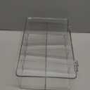 Clear Tea Bag Organizer, Dresser Organizers Drawer Organzier Storage Container with Removable Dividers, Plastic Storage Bin with Lid, Organizer for Scarves Ties Bras (Medium-8 Grids)