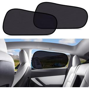 Car Window Shades Sun Shade Semi-Transparent Rear Window, Car Window Shade for Baby with UV Protection & Privacy, Custom Fit, No Adhesive, Easy Install
