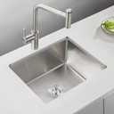 20-inch Undermount Kitchen Sink, SUS304 Stainless Steel Handmade Single Bowl Kitchen Sink with Sink Strainer (Brushed), 20"x16"x9"