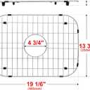 LQS Sink Grid and Sink Bottom Grid, Sink Protector for Kitchen Sinks Stainless Steel 19 1/16" x 13 3/4" with Center Drain Hole for Single Bowl Kitchen Sinks