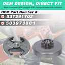 Adefol 325" 7T Clutch Drum Kit for 455 455E 460 Rancher 461 Chainsaw, 455 Clutch Drum Bearing Kit with Bumper Spike Felling Dog Bar Nuts Replacement Parts for 537291702, 537291602, 503973801