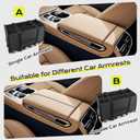 Center Console Dog Car Seat, Detachable and Washable Inner Lining Dog Car Seat Anti-Collapse Small Dog Pet Car Seat with Safety Belt Up to 11lbs(Black)